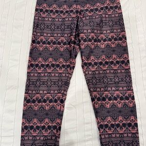 Onzie Pink and Black Patterned Leggings